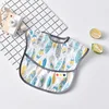 Waterproof Baby Bibs Cartoon Newborns Kids Burp Cloth Art Smock Feeding Bib Apron Pocket Infant Toddler Boys Girls Saliva Towel 3