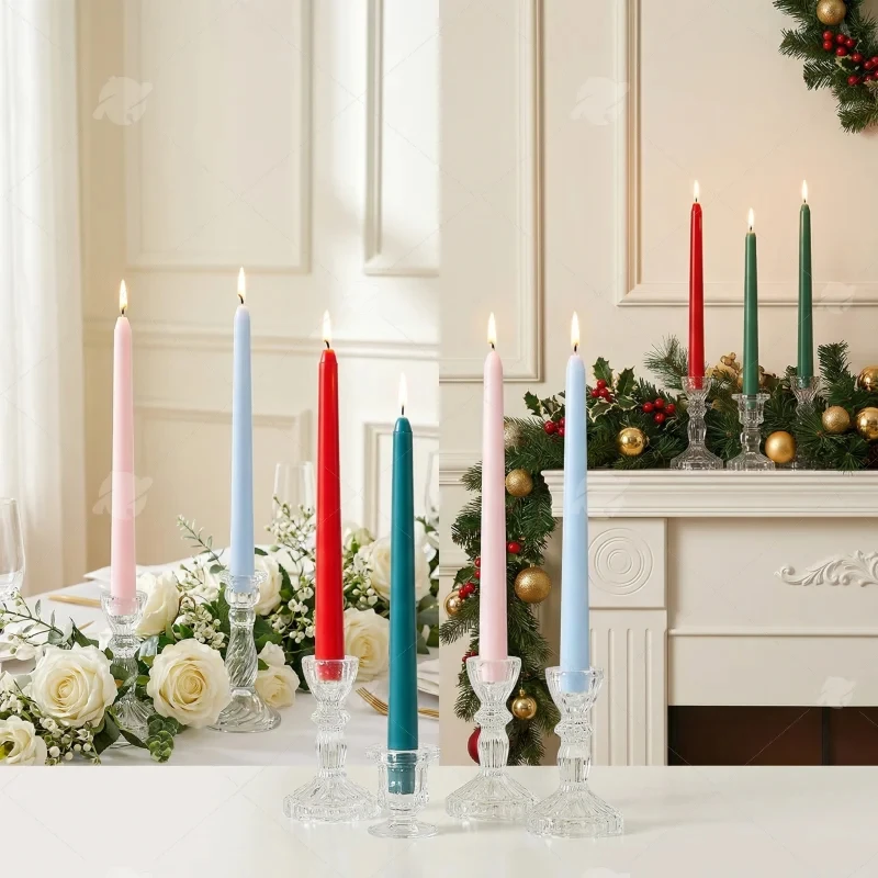 Premium Taper Candles - 10" Dripless Long Wax Candles for Wedding & Home Decor Sc9598f644f874f40b349095fa1e10834p