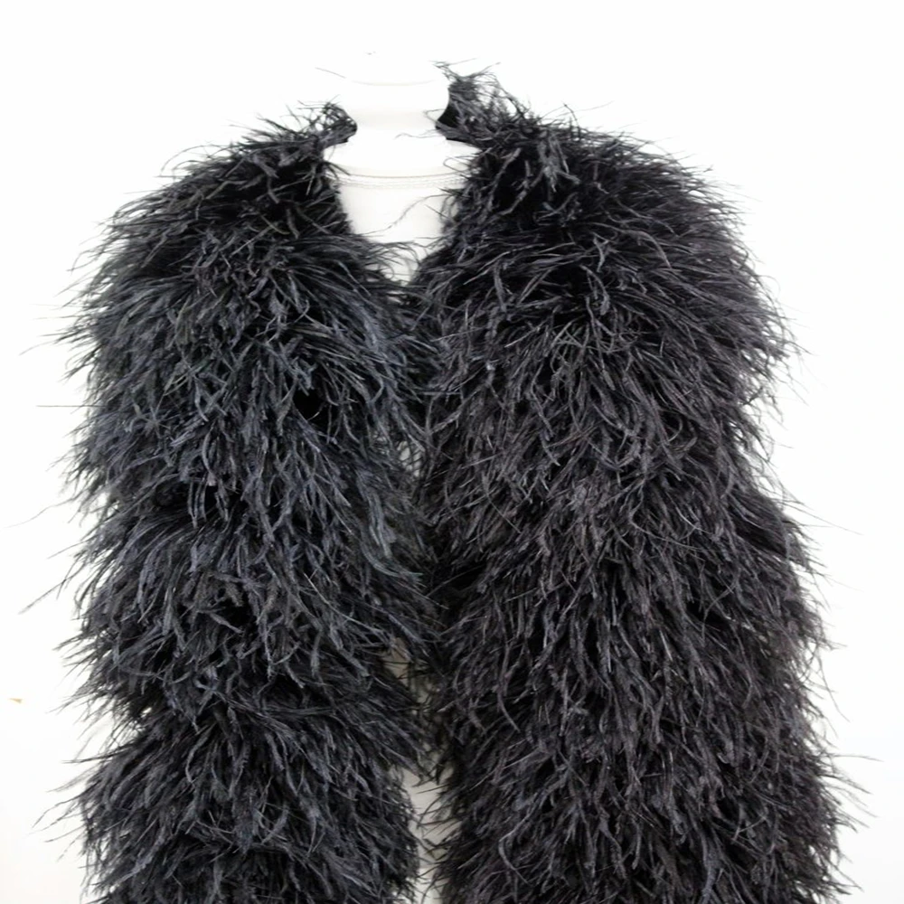 2 4 6 10 15 Ply Boa High Quality Real Ostrich Feather Shawl For Party Wedding Bride Dress Sewing