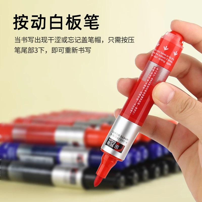 Innovative straight liquid see through window large capacity whiteboard pens quick dry erasable for teaching training black pens
