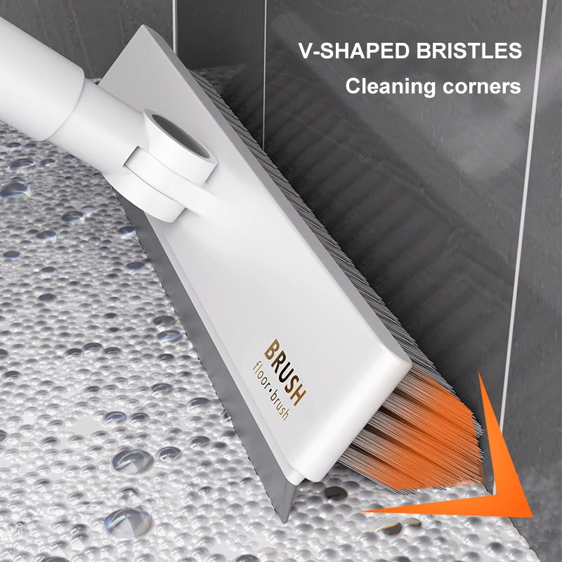 Multi-Functional Long Handle Cleaning Brush for Bathroom and Kitchen Surfaces