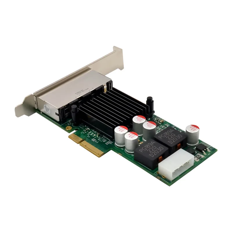 PCIe X4 I350AM4 4포트/PoE+ 산업용 카메라 비전 수집 카드 이더넷 10/100/1000Mbps 재고 있음