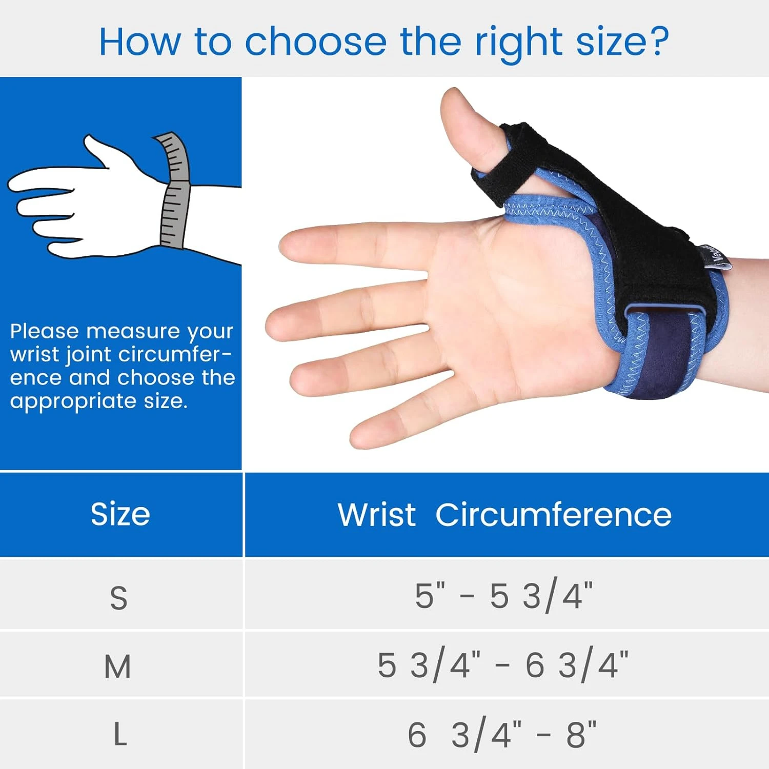 High-quality adjustable ergonomic thumb brace for maximum relief and flexibility. Superior support the
