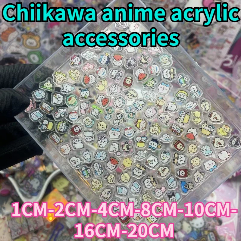 

Chiikawa kawaii acrylic accessories anime cartoon hachiware DIY keychain brooch Usachi acrylic PP clip accessories material