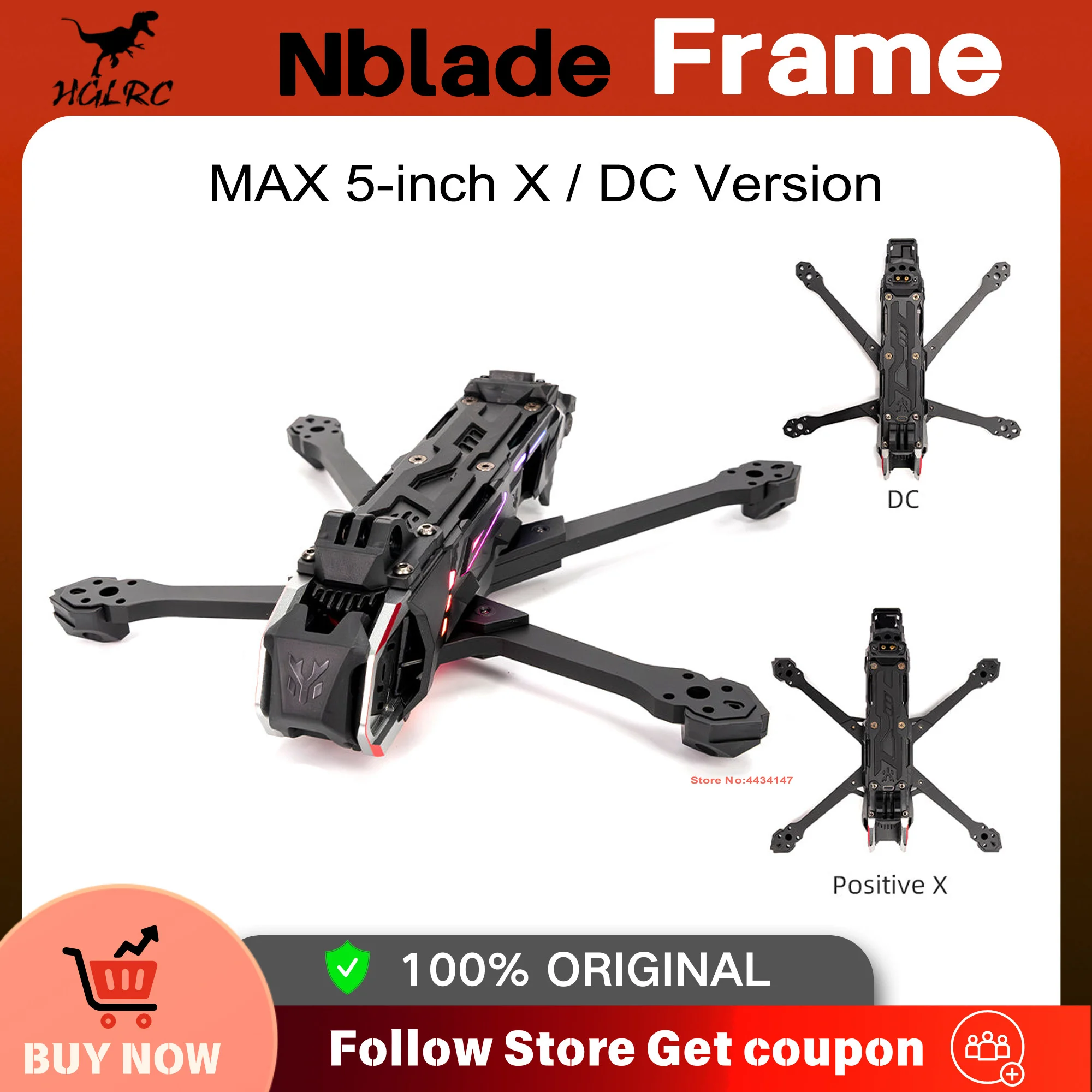 โดรนฟรีสไตล์ โครงสร้าง Nblade MAX 5 นิ้ว True-X