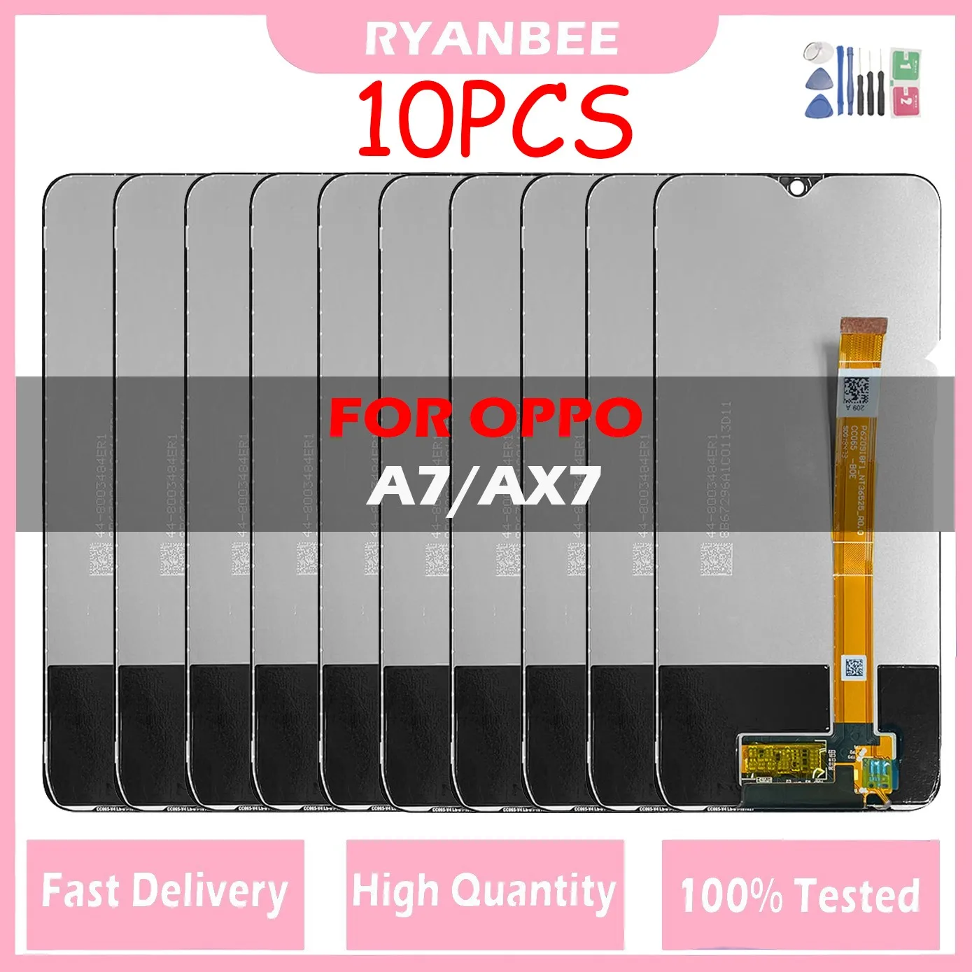 

10PCS Original LCD For OPPO A7 / AX7 Display Touch Screen panel Digitizer Assembly Replacement For OPPO A7 CPH1901, CPH1903 LCD