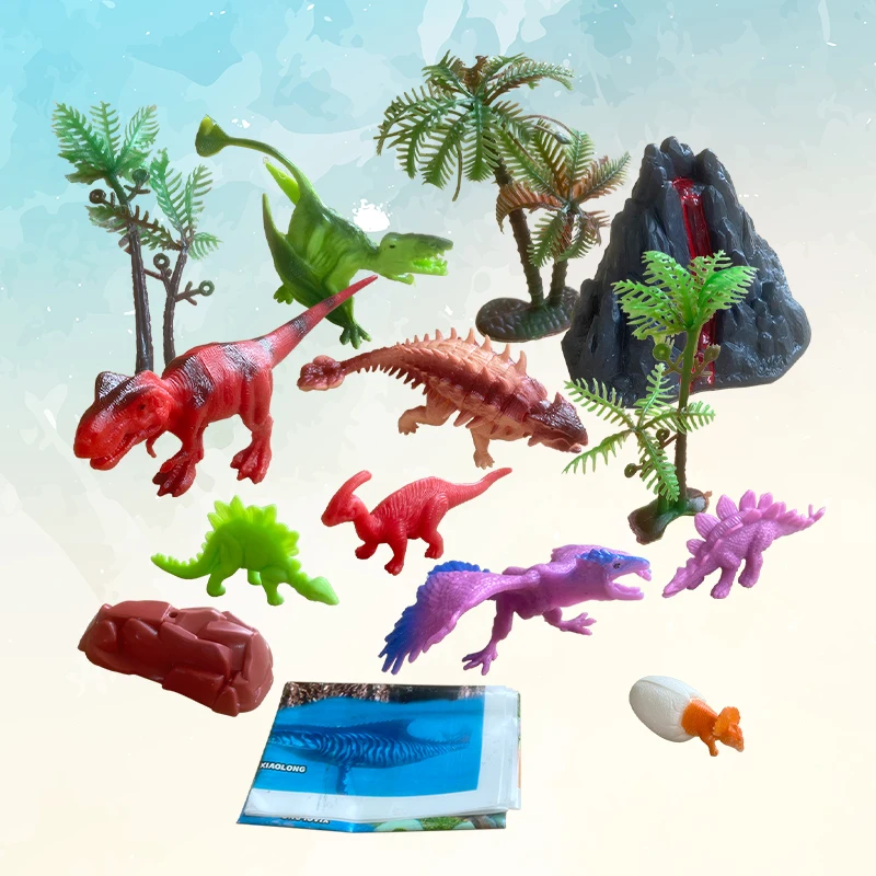 Dinosaur Toy Set for Boys and Girls, Create a Prehistoric World with T-Rex, Includes Storage Box, Perfect Dinosaur Gift for Chil