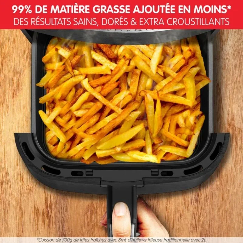 Moulinex Friteuse sans huile XL + gril, 4,2 L, 6 personnes, 8 programmes,  Température réglable, Timer, Air fryer, Frites - AliExpress