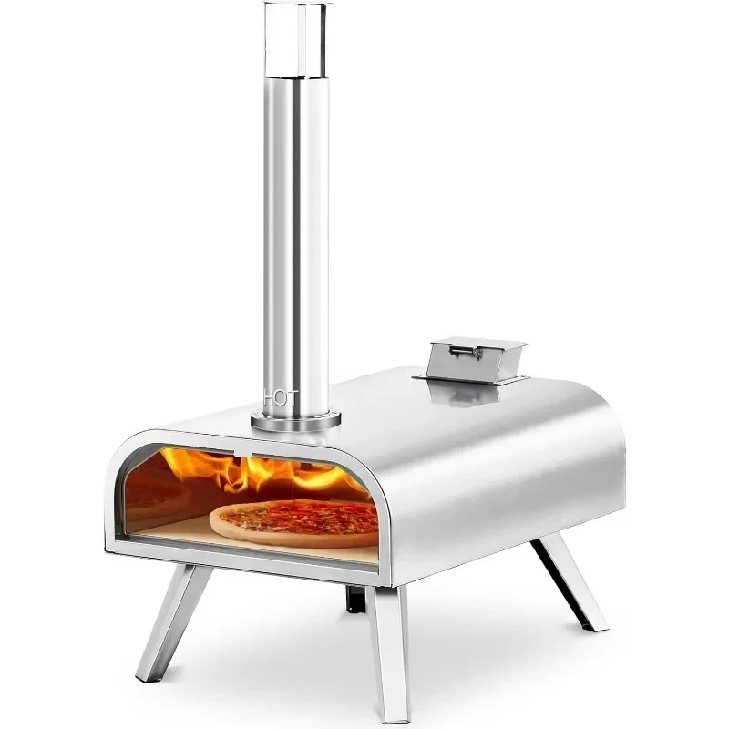 Portable Wood Pellet Pizza Oven with Stone