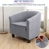 Jacquard Club Chair Cover Solid Color Elastic Tub Armchair Slipcovers Stretch Spandex Club Sofa Covers for Living Room Bar Home 1