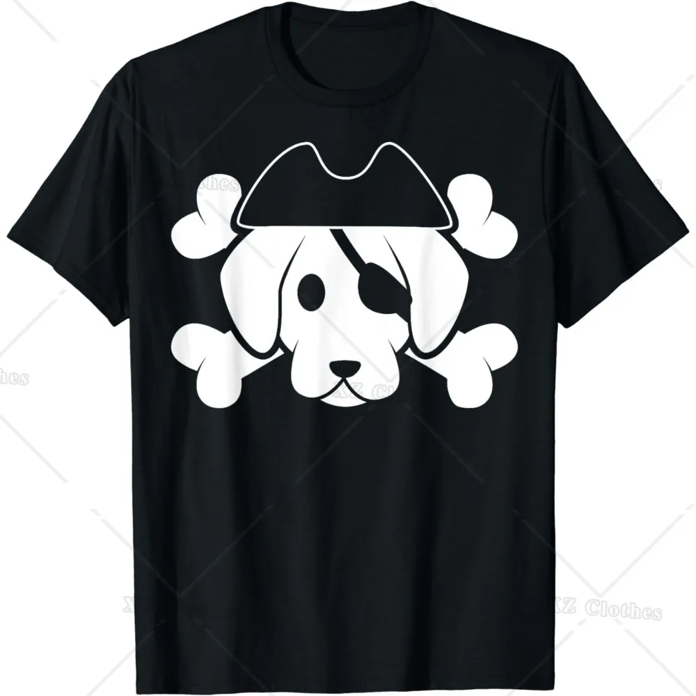 

Pirate Dog Round Neck and Short Sleeve T-Shirt for Women Men