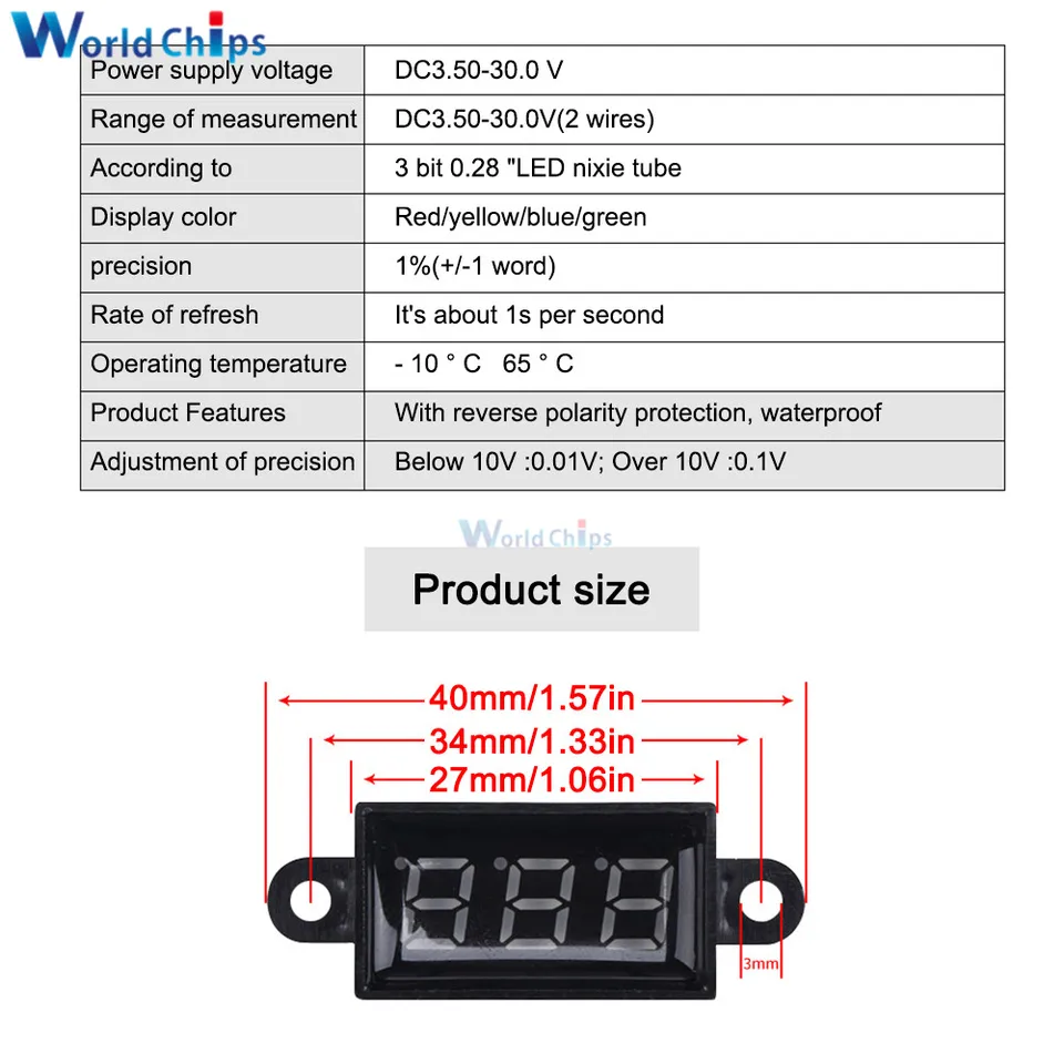 Dual LED Voltmeter (MAIN / AUX) für Fahrzeug- und Bordbatterie | 12V Stecker, Zigarettenanzünder Adapter | Elektrik für Wohnmobile, Batterien | Camping-Shop | Shop