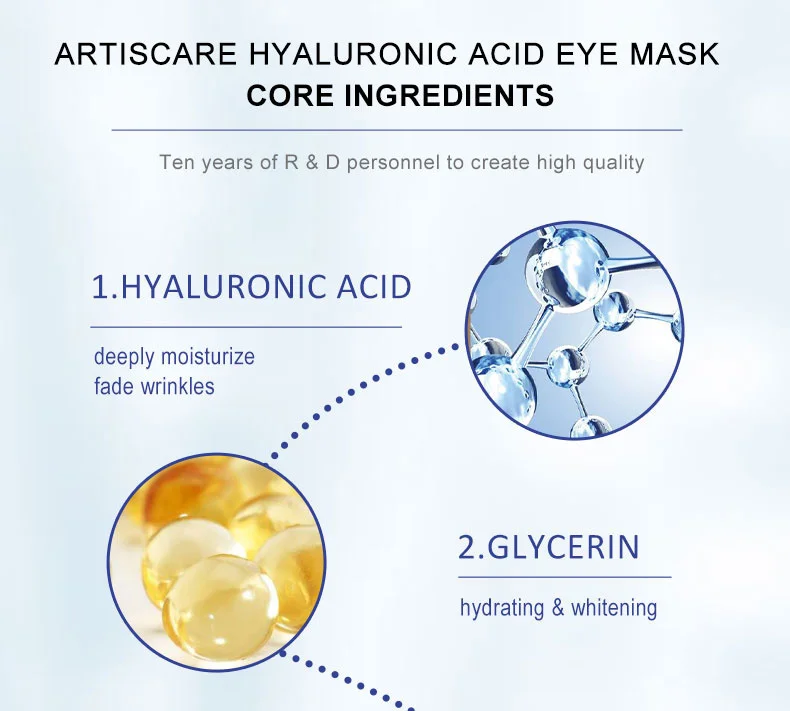 ARTISCARE Eye patches Hyaluron Acid & Gold & Seaweed & Black Pearl Anti Wrinkle Dark Circles Crystal Collagen Gel Eye Masks