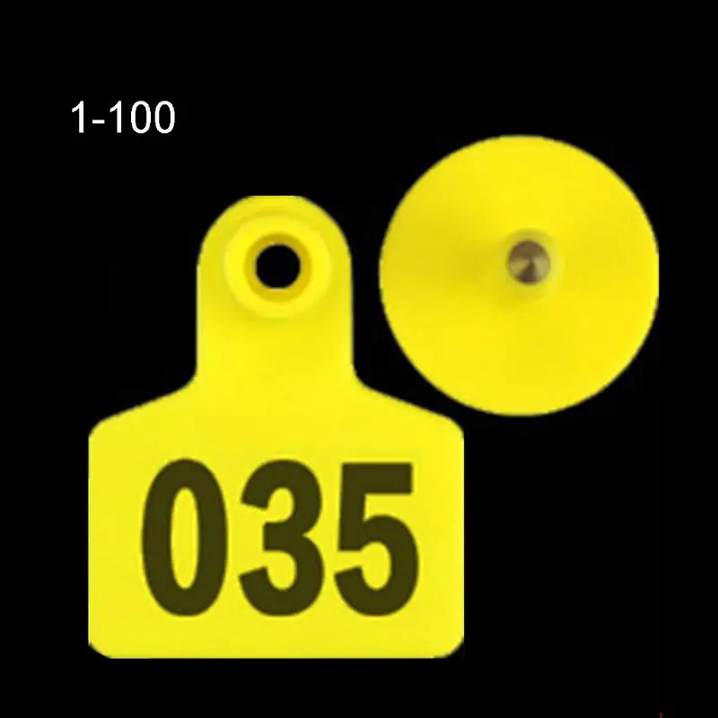 100PCS Soft TPU Ear Tags Livestock Identification Ear Tag Applicator for Pig Cow livestock ear tags