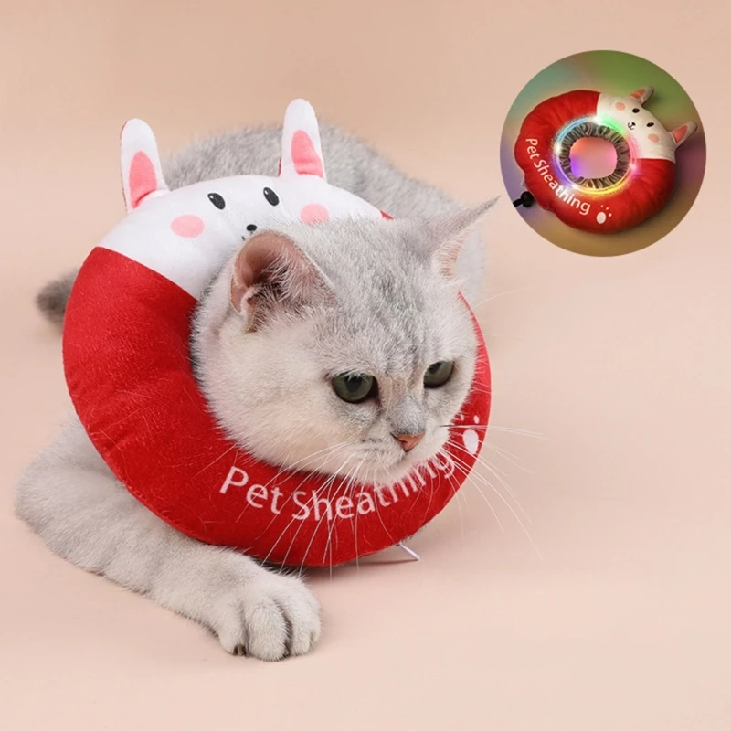 AdjustableCatRecoveryCollarSoftConeforCatsWoundHealingAfter