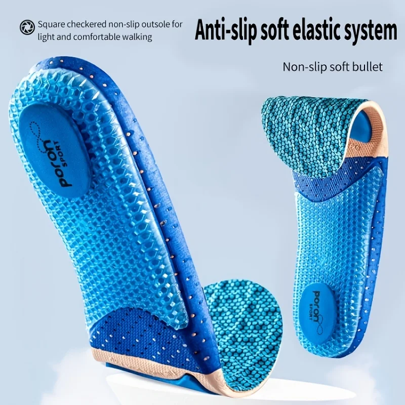 Silicone Insoles for Shoes Men Women for Feet Shock-absorbing Baskets Sport Running Shoe Sole