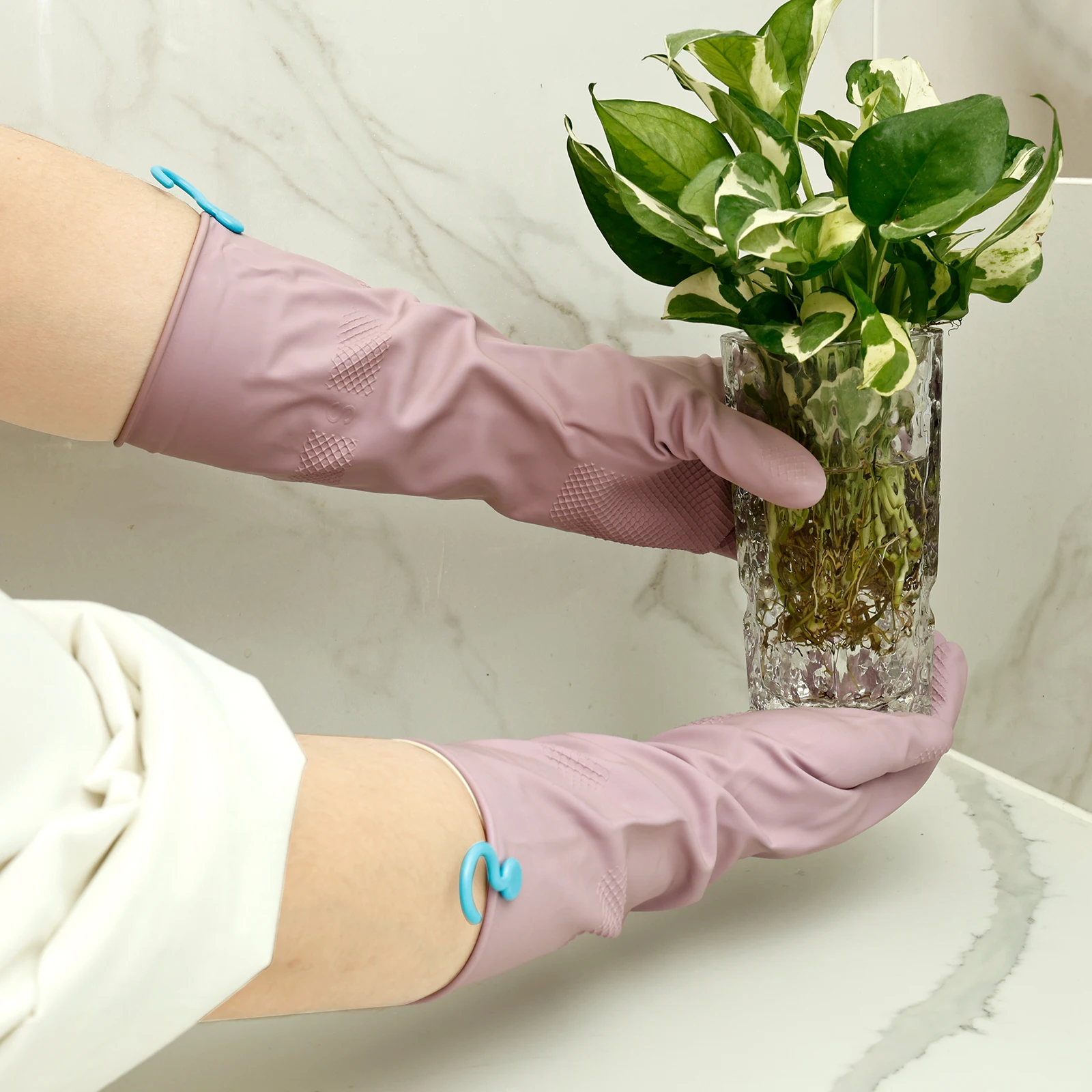 Waterproof Latex Dishwashing Gloves for Kitchen Cleaning
