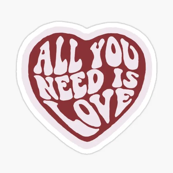 

All You Need Is Love 5PCS Stickers for Background Living Room Cute Print Luggage Wall Laptop Cartoon Room Kid Water Bottles
