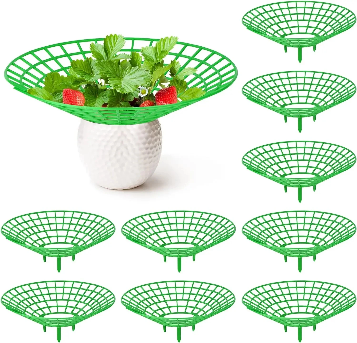 5/10/20Pcs Strawberry Plant Supports 3 Sturdy Legs Strawberry Growing Racks Protector Frame Holder Cage Mold Rot Dirt plastic plant supports plant support racks