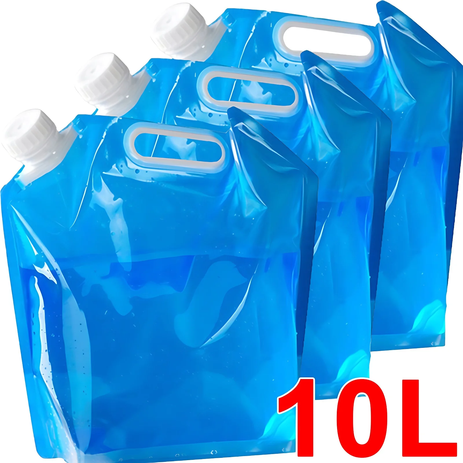 Description Picture 2 of itemHigh Capacity 5/10L Outdoor Camping Water Bag Portable with Handle Folding Travel Picnic BBQ Water Tank Storage Bag Accessories