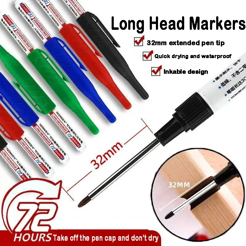 24 Stück Tiefloch-Marker - Lange Spitze Für Präzise Markierungen