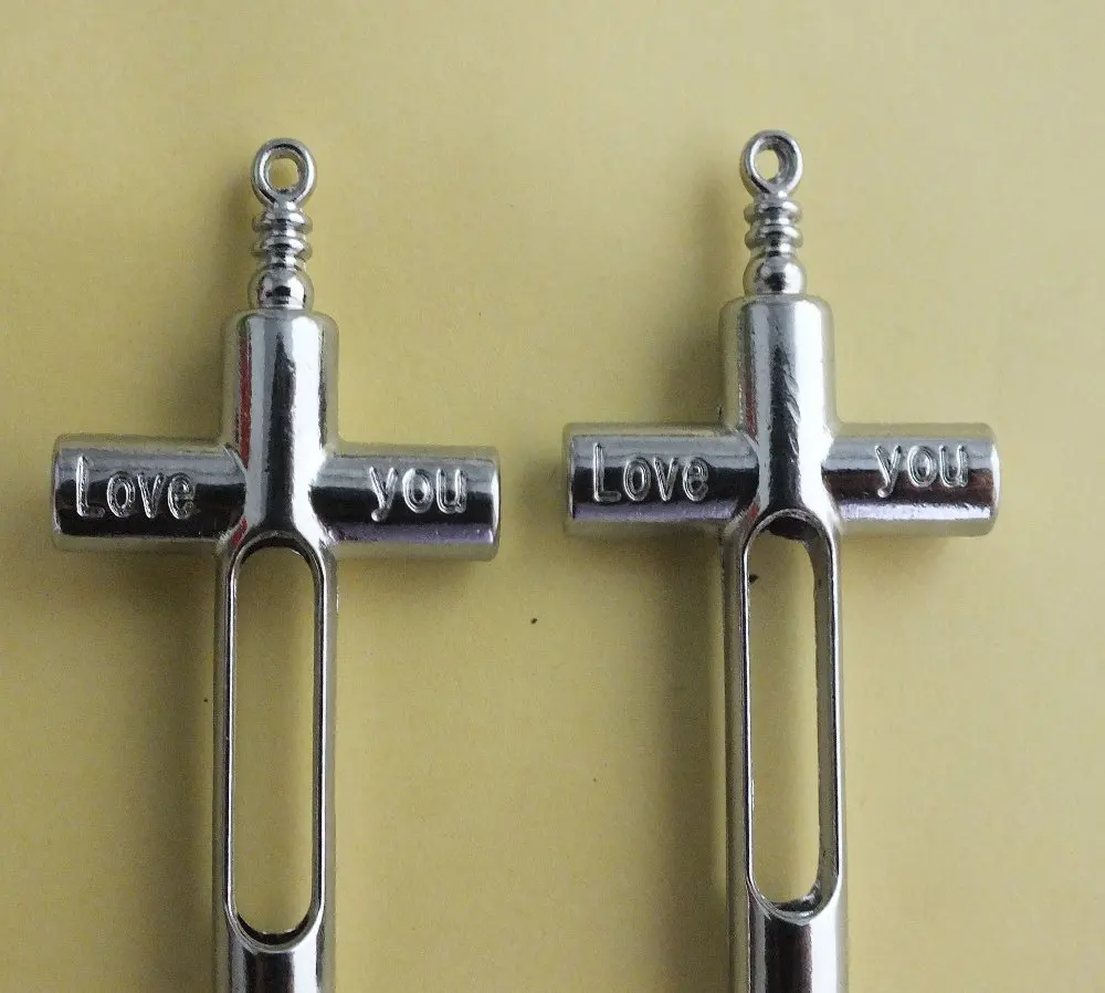 

100pcs Metal cross pendant! Tiny glass vial pendant! (wrong ring list)!