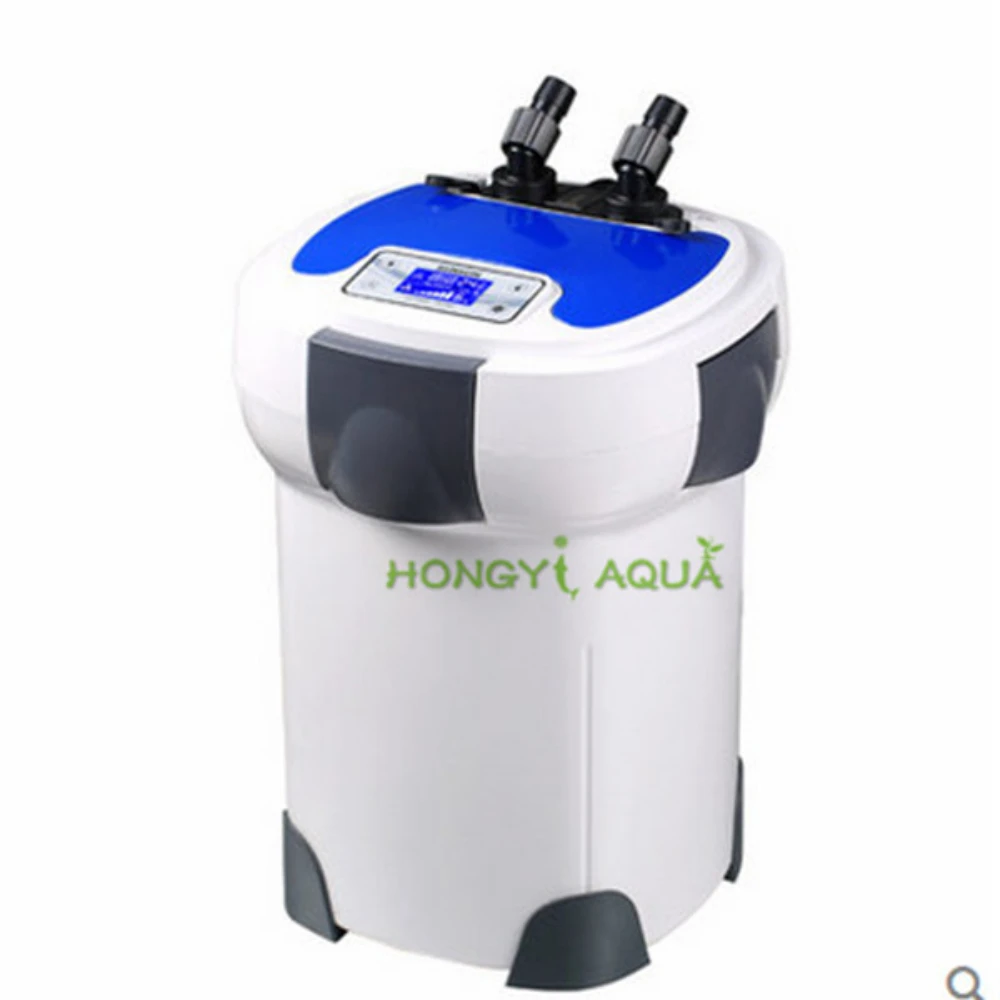 

1 piece plastic HW3000 aquarium fish tank external filter bucket frequency adjustable oil removal filter LCD Display 4-Stage