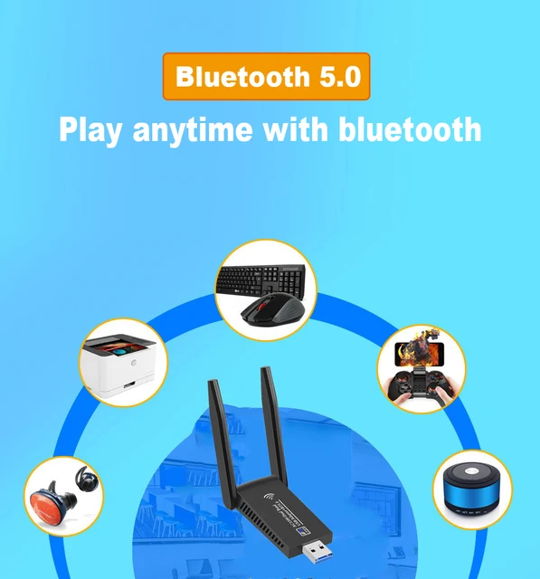 1300 Мбит/с USB 3.0 WiFi Bluetooth 5.0 адаптер 2в1 Dongle двухдиапазонный 2,4G и 5 ГГц WiFi 5 сетевой беспроводной Wlan-приемник ДРАЙВЕР БЕСПЛАТНО 3