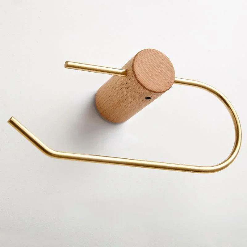 Nordic Hanging Towel Rack Bathroom Toilet Paper Holder Toilet Paper Roll Wooden Tissue Rack