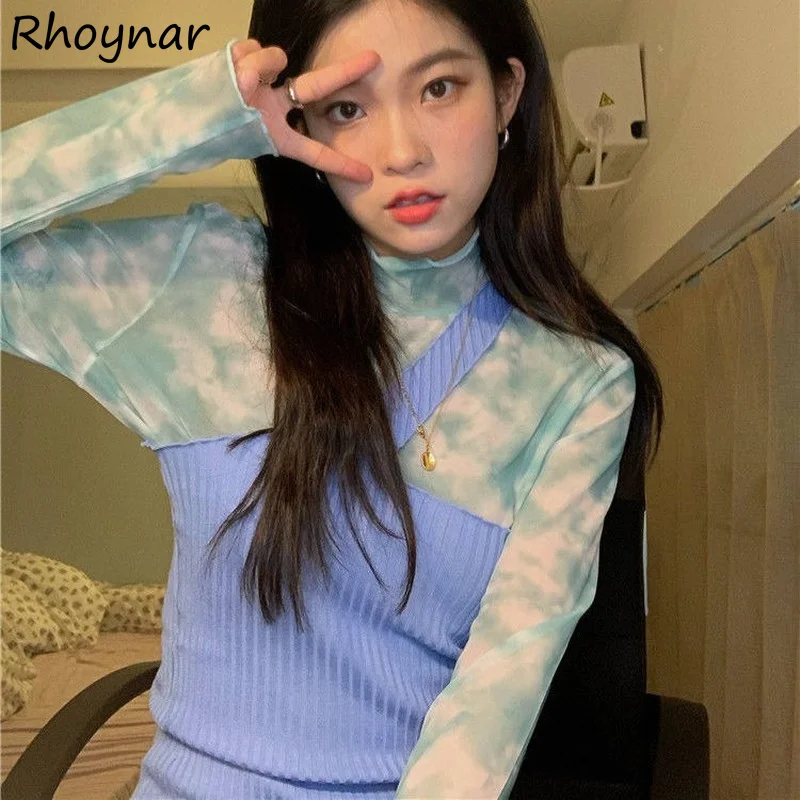 

T-Shirts Women Sexy Sweet All-match High Elasticity Korean Style Lovely Harajuku Streetwear Slim Ins Popular New Design Fashion