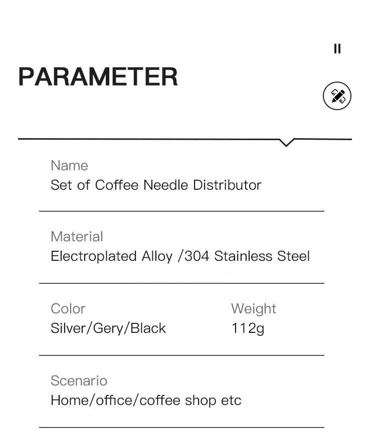 304 Edelstahl wdt Werkzeug mit Stand Kaffee Nadel Verteiler Espresso Rührer Kaffeepulver Manipulation Barista Zubehör – Detail 10