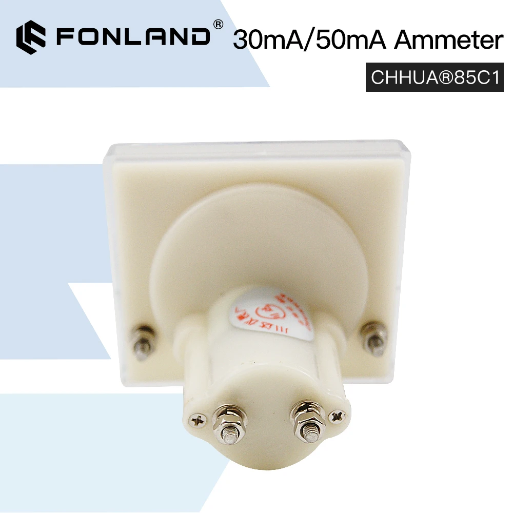 FONLAND 30mA 50mA Ammeter CHHUA 85C1 DC 0-30mA 0-50mA Analog Amp Panel Meter Current for CO2 Laser Engraving Cutting Machine