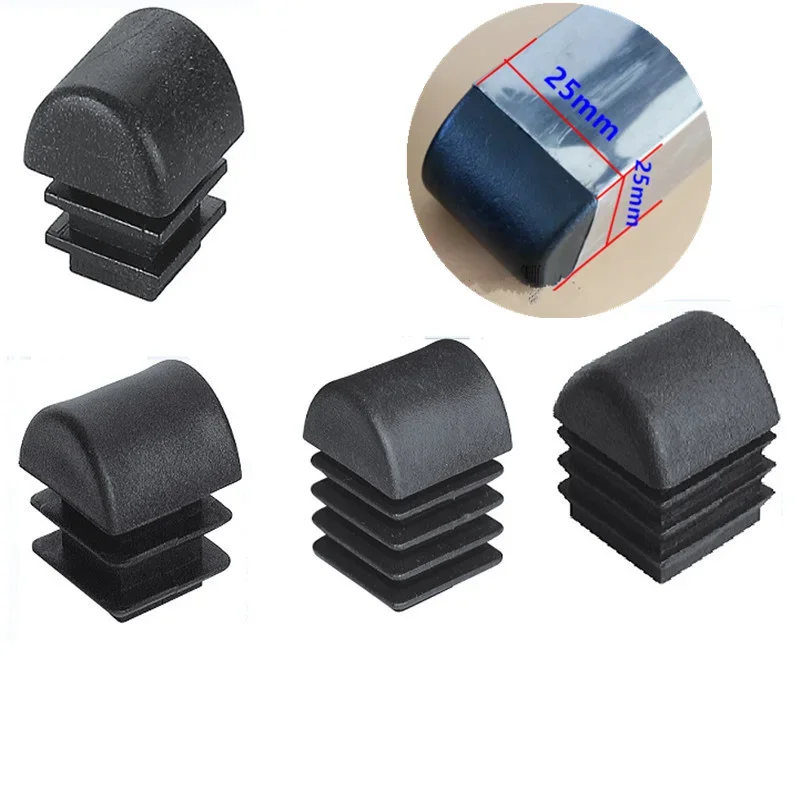 4pcs Square Plastic Blanking End Caps Tube Pipe Inserts Plug Bung for table chair leg furniture leg covers