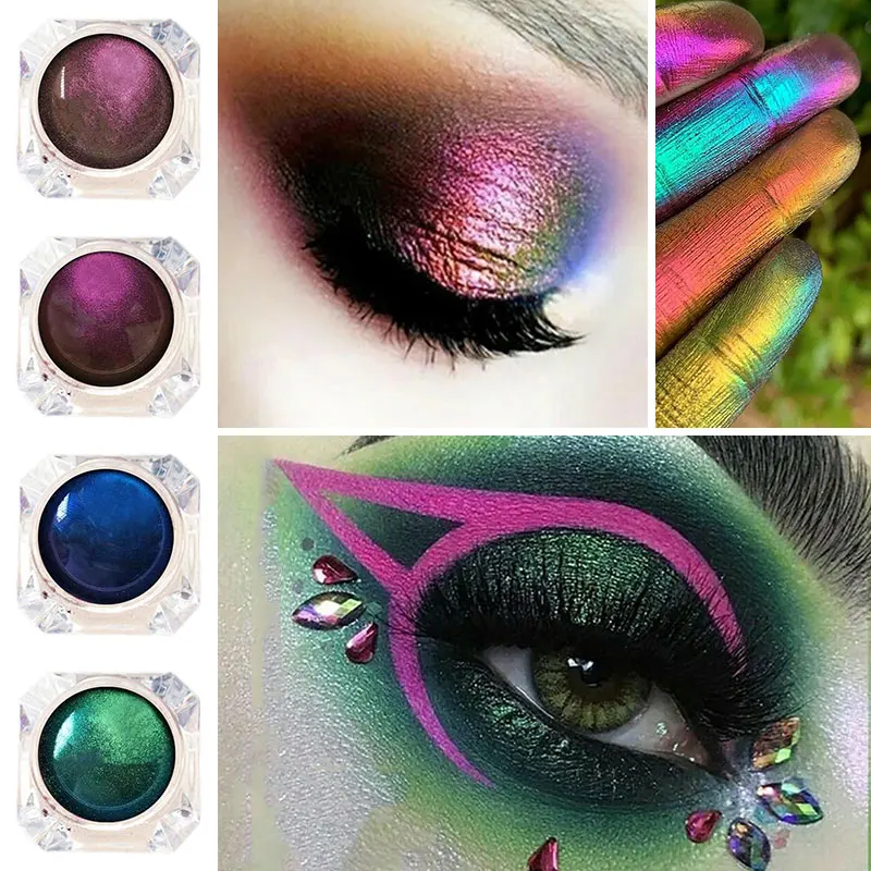 Infinite Chrome Laser Eyeshadow Chameleon Pigment Rainbow Eyeshadow Powder  Light Change Holographic Eyeshadow Pigment Glitter