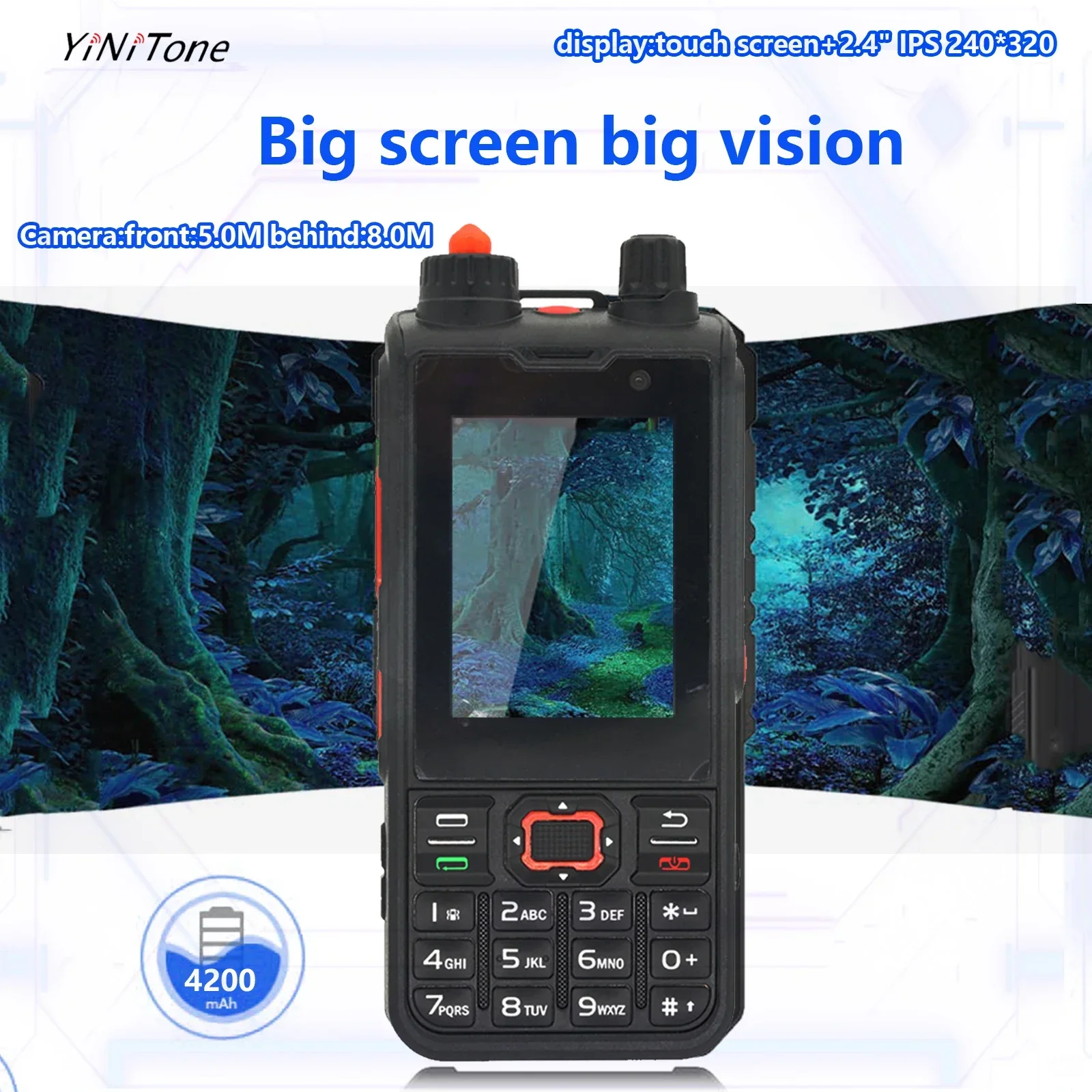 새로운 W8+ DMR 2W POC 모바일 네트워크 무전기 공용 인터콤 안드로이드10 5G 폰 장거리 디지털/시뮬레이션 GPS 베이더우 무전기