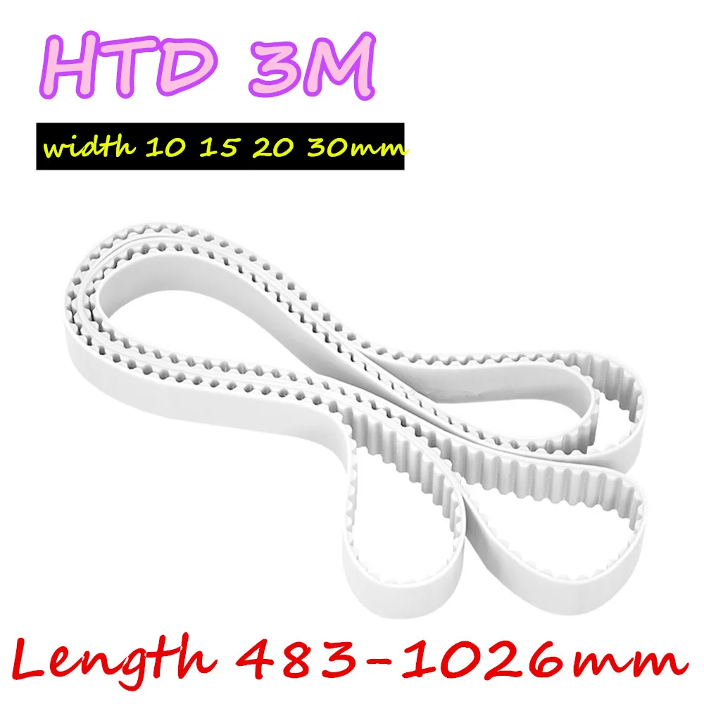 

HTD3M Polyurethane Steel PU Loop Synchronous Belt Ring Connection Timing Belt Cintas transportadoras circulares Width 10-30mm