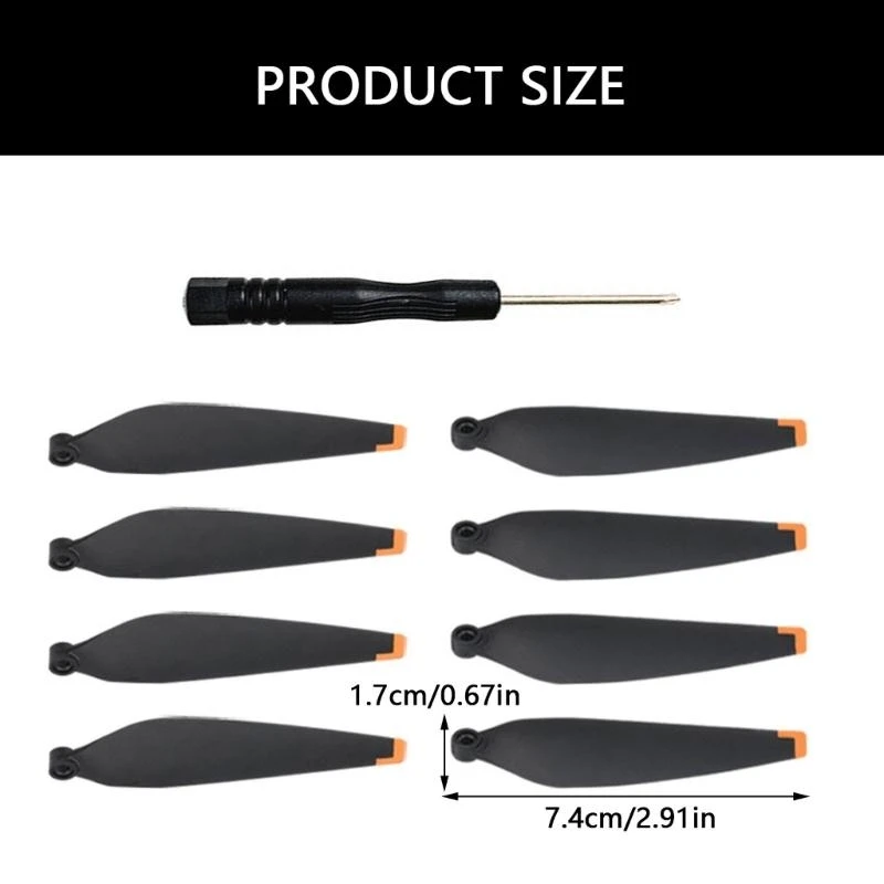 Weather Resistant Drones Propellers 1Set for MINI3Pro/4Pro Drones Propellers Easy Installation No Tool Required