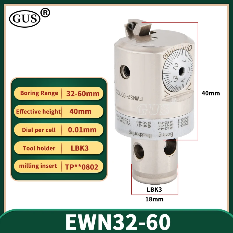 CBH EWN 미세 보링 헤드 EWN20 EWN25 EWN32 EWN41 EWN53 EWN68 조정 가능한 보링 공구 홀더 선반 밀링 보어 CKB1 2 3 4 5 6 LBK