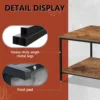 Small  Rectangle Wood and Metal Coffee Table with Storage Shelf for Small Living Rooms 5