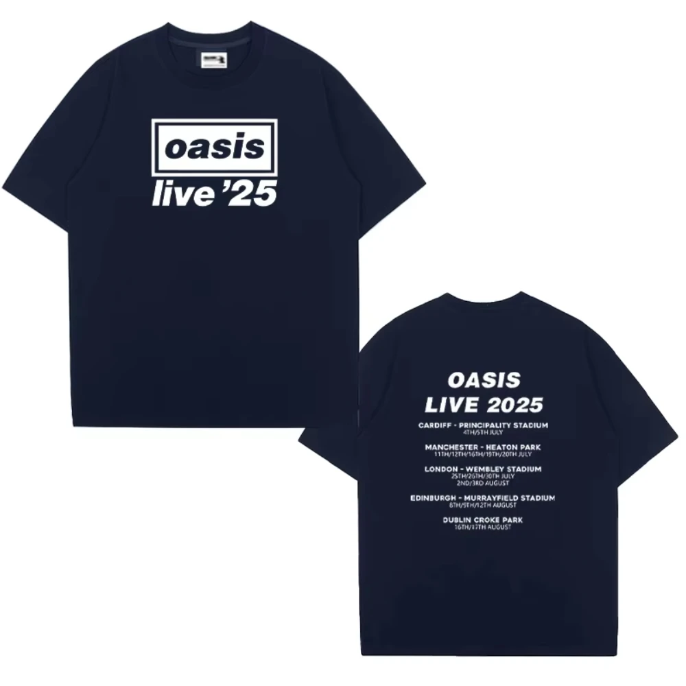 OASIS Live 25 Tour 2025 Commemorative T Shirt O-Neck Cotton