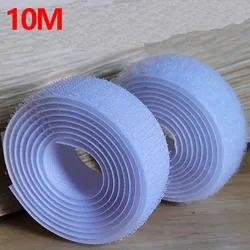 Versatile Sew - On Hook & Loop Tape | Durable Nylon Fabric Strap, 20 - 50mm Wide, for DIY Crafts, Sewing, and Home Decor (White 10Meter)