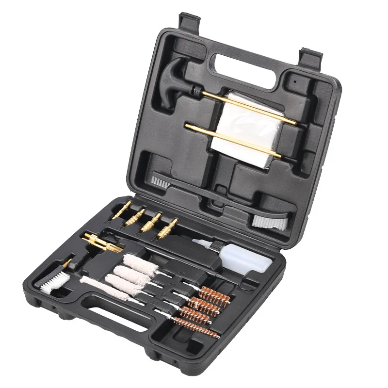 Zestaw do czyszczenia broni taktycznej, szczotki do czyszczenia karabinów i pistoletów, narzędzia do czyszczenia broni palnej, narzędzia do konserwacji luf pistoletów, skrzynka narzędziowa.
