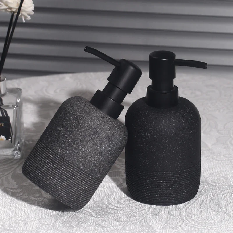 Nordic Sandstone Emulsion Bottle Luxury Bathroom Hotel Press Shower Gel Bottle Soap Dispenser Bathroom Decoration Accessories