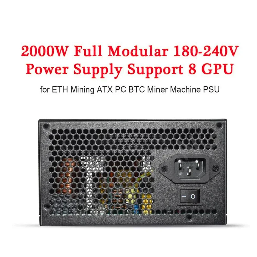 マイニング電源,2000w,1800w,w,8 gpu,etherumなどのコンポーネントをサポート,rvn,atx,pc,psu for btc  miner,新規 - AliExpress