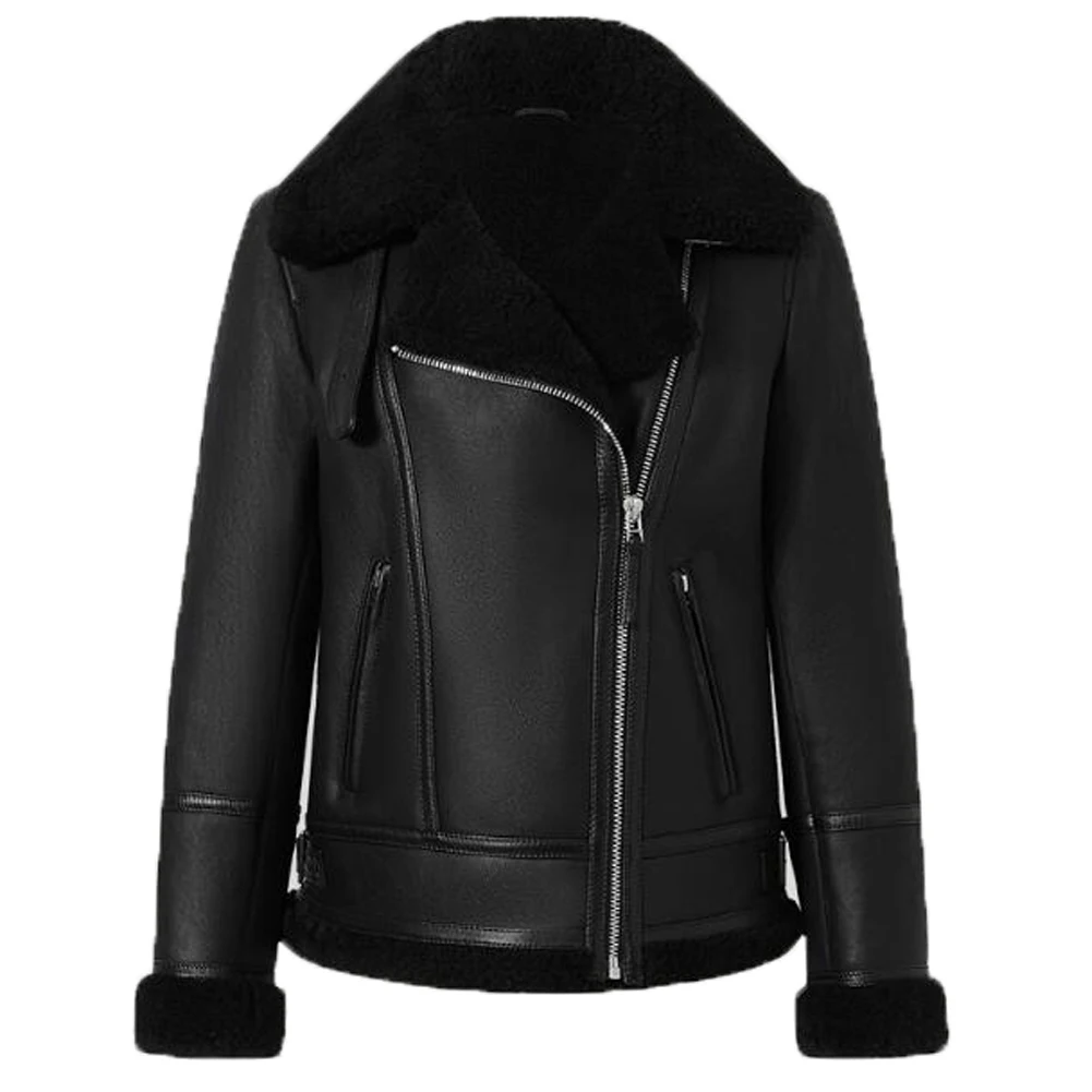 Женская короткая шуба Denny & Dora из натурального меха, с воротником с лацканами