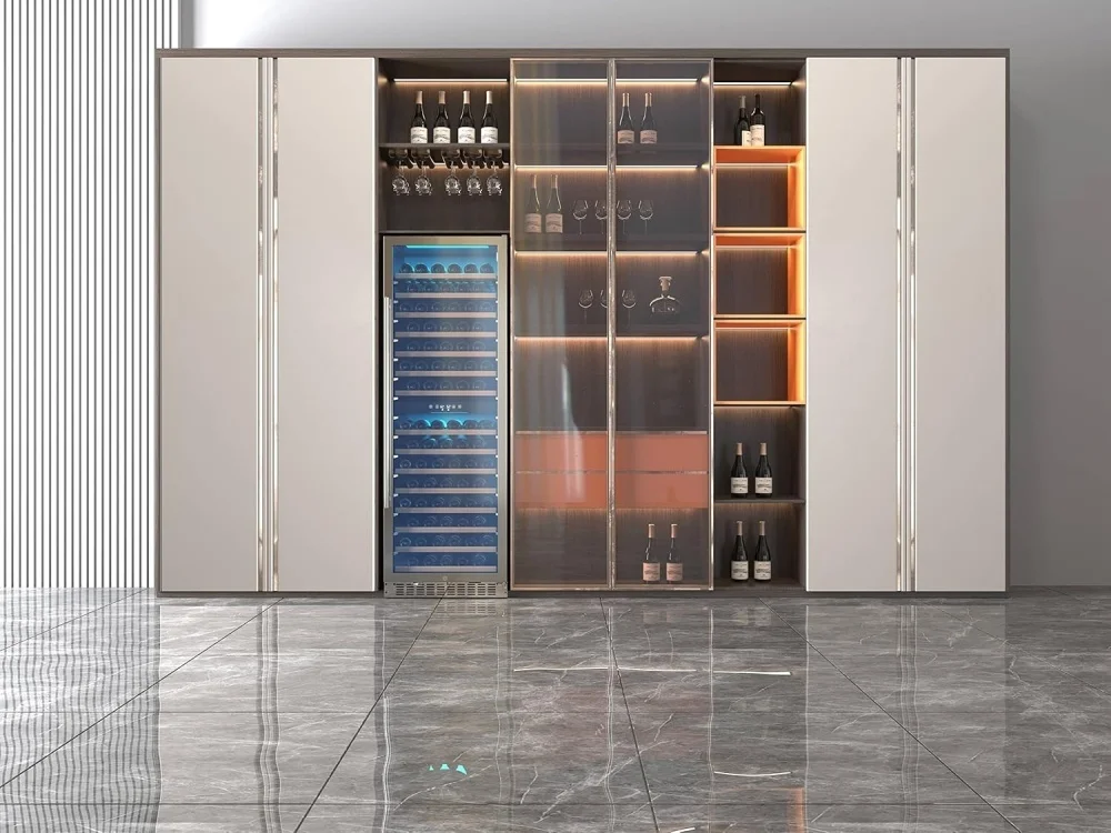 Dual Zone Wine Cooler 15.1 Cu.Ft. Wine Coolers Digital Touch Pad Refrigerated Liquor Cabinet Wine Cooler Cabinet - Image 6