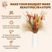 Natural Pampas Lavender Dried Artificial Flower Bouquet