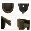 Modern Boucle Dining Chairs Set of 6 Barrel Sherpa Chair, Upholstered Accent Chair with Arms Comfy Side Chair Accent Chair 6