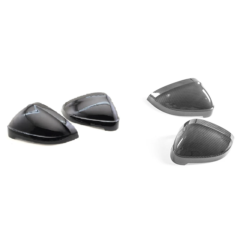 

Car Carbon Fiber Pattern Rear Mirror Cover Shell Cap With Auxiliary Hole Parts For A4L B9 2017-2021 8W0857535 8W0857536