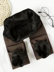 Winter High Waist Velvet Leggings - Women's Fashionable Thick Warmth in 8 Colors, Sizes S-XXL - XXL (Coffee)